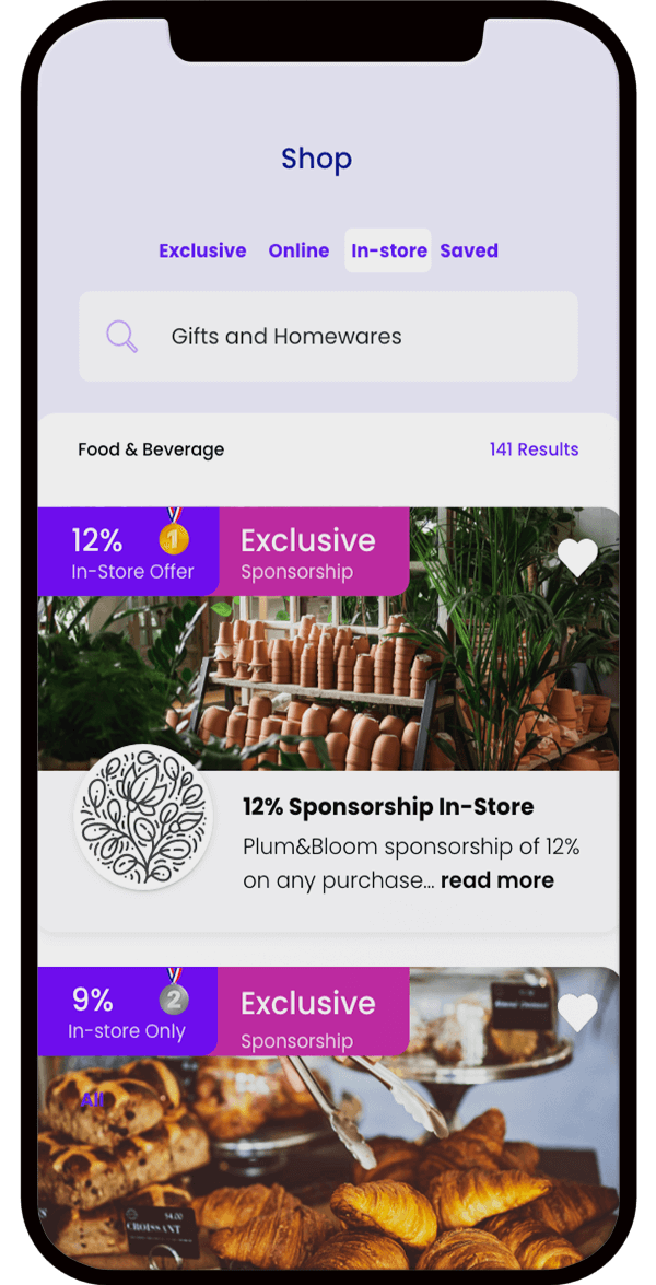 iSponsor app preview on iPhone
